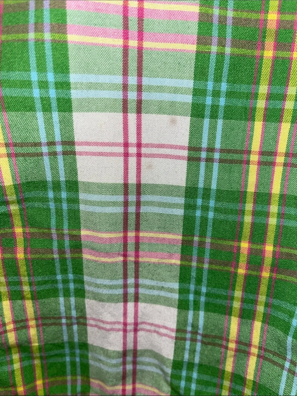 South Pole Green Plaid Flat Front Men's Shorts